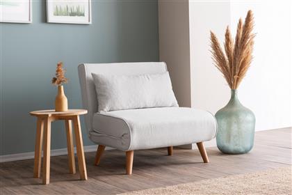 ΠΟΛΥΘΡΟΝΑ ΚΡΕΒΑΤΙ FOLDE SINGLE - TEDDY FABRIC - WHITE 859FTN2832 (80X42X50) ΑΙΘΡΙΟ
