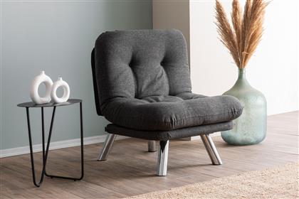 ΠΟΛΥΘΡΟΝΑ ΚΡΕΒΑΤΙ MISA SMALL SOLO - DARK GREY 859FTN2840 (70X40X52) ΑΙΘΡΙΟ