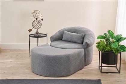 ΠΟΛΥΘΡΟΝΑ ΚΡΕΒΑΤΙ PITTA - GREY 825BLC4724 (100X70X80) ΑΙΘΡΙΟ