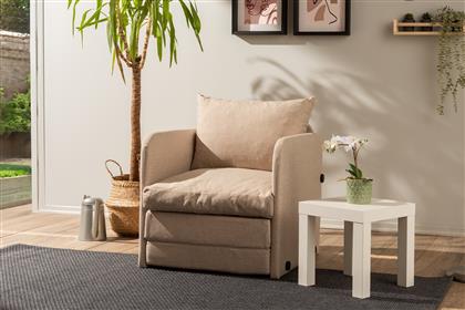 ΠΟΛΥΘΡΟΝΑ ΚΡΕΒΑΤΙ SAGA SINGLE - BEIGE 859FTN2884 (60X46X49) ΑΙΘΡΙΟ