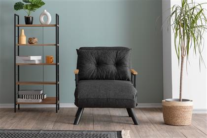 ΠΟΛΥΘΡΟΝΑ ΚΡΕΒΑΤΙ SANDO SINGLE - DARK GREY 859FTN2820 (67X41X50) ΑΙΘΡΙΟ