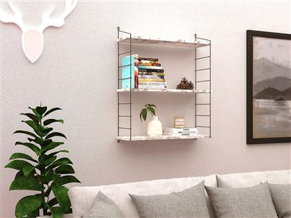 ΡΑΦΙ ΤΟΙΧΟΥ ARMONI 3'LU - CARRARA MARBLE 775DCM1848 72X85X20 CM ΑΙΘΡΙΟ