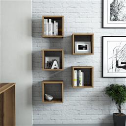 ΡΑΦΙ ΤΟΙΧΟΥ BOX - WALNUT 845HCT1609 30X24X30 CM ΑΙΘΡΙΟ