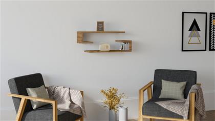 ΡΑΦΙ ΤΟΙΧΟΥ ELDO - WALNUT 495SSE1170 60X15X19,6 CM ΑΙΘΡΙΟ