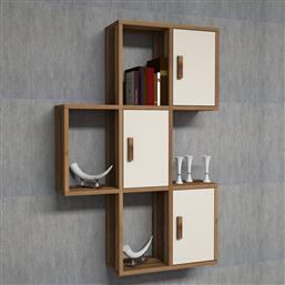 ΡΑΦΙ ΤΟΙΧΟΥ FLORA - WALNUT, CREAM 845HCT1602 50X112,6X20 CM ΑΙΘΡΙΟ