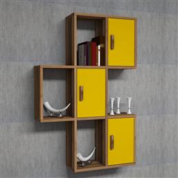 ΡΑΦΙ ΤΟΙΧΟΥ FLORA - WALNUT, YELLOW 845HCT1603 50X112,6X20 CM ΑΙΘΡΙΟ
