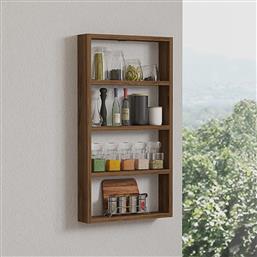 ΡΑΦΙ ΤΟΙΧΟΥ QUATRO - WALNUT 835PUQ1702 43,2X80X9 CM ΑΙΘΡΙΟ