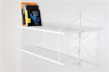 ΡΑΦΙ ΤΟΙΧΟΥ SERAMONI 2'LI - SHINY WHITE 775DCM1695 72X51X20 CM ΑΙΘΡΙΟ