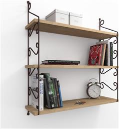 ΡΑΦΙ ΤΟΙΧΟΥ SERAMONI 3'LU - OAK 775DCM1711 72X80X20 CM ΑΙΘΡΙΟ