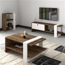 ΣΕΤ ΕΠΙΠΛΩΝ ΣΑΛΟΝΙΟΥ GAYE - WALNUT, WHITE 835PUQ6201 (120X36,8X25) ΑΙΘΡΙΟ