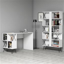 ΣΕΤ ΓΡΑΦΕΙΟ ΜΕ ΒΙΒΛΙΟΘΗΚΗ EXTRA - WHITE 845HCT3827 120X78,8X60 CM ΑΙΘΡΙΟ