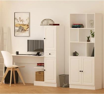 ΣΕΤ ΓΡΑΦΕΙΟ ΜΕ ΒΙΒΛΙΟΘΗΚΗ RB1000401557 167RAB1708 155X150X40 CM ΑΙΘΡΙΟ