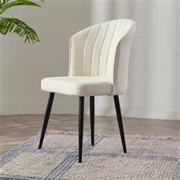 ΣΕΤ ΚΑΡΕΚΛΕΣ (2 ΤΕΜΑΧΙΑ) RUBI - CREAM, BLACK 107BCK1173 52X85X42 CM ΑΙΘΡΙΟ