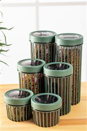 ΣΕΤ ΚΟΥΤΙΑ ΑΠΟΘΗΚΕΥΣΗΣ (6 ΤΕΜ.) LINEA6LIKRSK - GREEN 964FRM5327 (10,5X10,5X9) ΑΙΘΡΙΟ