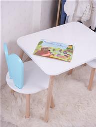 ΣΕΤ ΠΑΙΔΙΚΟ ΤΡΑΠΕΖΑΚΙ ΜΕ ΚΑΡΕΚΛΕΣ BUNNY ONE CHAIR SET - BABY BLUE, WHITE 517BMB1101 (50X60X45) ΑΙΘΡΙΟ