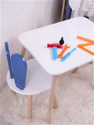 ΣΕΤ ΠΑΙΔΙΚΟ ΤΡΑΠΕΖΑΚΙ ΜΕ ΚΑΡΕΚΛΕΣ BUNNY ONE CHAIR SET - BLUE, WHITE 517BMB1104 (50X60X45) ΑΙΘΡΙΟ