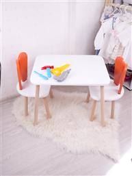 ΣΕΤ ΠΑΙΔΙΚΟ ΤΡΑΠΕΖΑΚΙ ΜΕ ΚΑΡΕΚΛΕΣ BUNNY ONE CHAIR SET - ORANGE, WHITE 517BMB1102 (50X60X45) ΑΙΘΡΙΟ