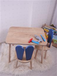 ΣΕΤ ΠΑΙΔΙΚΟ ΤΡΑΠΕΖΑΚΙ ΜΕ ΚΑΡΕΚΛΕΣ BUNNY TWO CHAIR SET - BLUE, BROWN 517BMB1130 (50X60X45) ΑΙΘΡΙΟ
