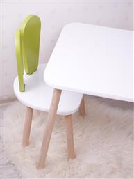 ΣΕΤ ΠΑΙΔΙΚΟ ΤΡΑΠΕΖΑΚΙ ΜΕ ΚΑΡΕΚΛΕΣ BUNNY TWO CHAIR SET - PISTACHIO GREEN, WHITE 517BMB1116 (50X60X45) ΑΙΘΡΙΟ