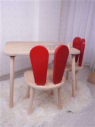 ΣΕΤ ΠΑΙΔΙΚΟ ΤΡΑΠΕΖΑΚΙ ΜΕ ΚΑΡΕΚΛΕΣ BUNNY TWO CHAIR SET - RED, BROWN 517BMB1132 (50X60X45) ΑΙΘΡΙΟ