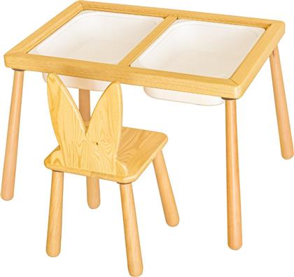 ΣΕΤ ΠΑΙΔΙΚΟ ΤΡΑΠΕΖΑΚΙ ΜΕ ΚΑΡΕΚΛΕΣ TABLE AND CHAIR - WHITE 109TRS1170 (53X52X74) ΑΙΘΡΙΟ