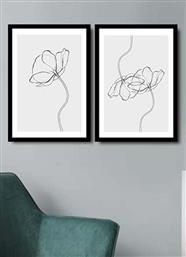 ΣΕΤ ΠΙΝΑΚΕΣ MDF ΜΕ ΚΟΡΝΙΖΑ (2 ΤΕΜΑΧΙΑ) 2PSCTCIZ-008 841APY2106 36X51 CM ΑΙΘΡΙΟ