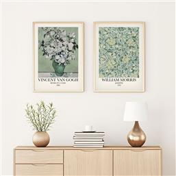 ΣΕΤ ΠΙΝΑΚΕΣ MDF ΜΕ ΚΟΡΝΙΖΑ (2 ΤΕΜΑΧΙΑ) HUHU271 - 50 X 70 693BSE1994 50X70 CM ΑΙΘΡΙΟ