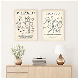 ΣΕΤ ΠΙΝΑΚΕΣ MDF ΜΕ ΚΟΡΝΙΖΑ (2 ΤΕΜΑΧΙΑ) HUHU285 - 50 X 70 693BSE2030 50X70 CM ΑΙΘΡΙΟ