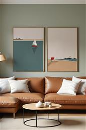 ΣΕΤ ΠΙΝΑΚΕΣ MDF ΜΕ ΚΟΡΝΙΖΑ (2 ΤΕΜΑΧΙΑ) HUHU486 - 50 X 70 693BSE2080 50X70 CM ΑΙΘΡΙΟ