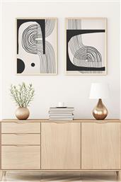 ΣΕΤ ΠΙΝΑΚΕΣ MDF ΜΕ ΚΟΡΝΙΖΑ (2 ΤΕΜΑΧΙΑ) HUHU76 - 70 X 50 693BSE1815 50X70 CM ΑΙΘΡΙΟ