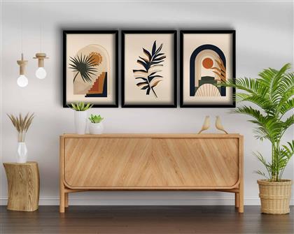 ΣΕΤ ΠΙΝΑΚΕΣ MDF ΜΕ ΚΟΡΝΙΖΑ (3 ΤΕΜΑΧΙΑ) 3P3853NISCT-003 122RMF1130 38X53 CM ΑΙΘΡΙΟ