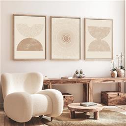 ΣΕΤ ΠΙΝΑΚΕΣ MDF ΜΕ ΚΟΡΝΙΖΑ (3 ΤΕΜΑΧΙΑ) HUHU258 - 50 X 35 693BSE4031 50X35 CM ΑΙΘΡΙΟ