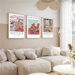 ΣΕΤ ΠΙΝΑΚΕΣ MDF ΜΕ ΚΟΡΝΙΖΑ (3 ΤΕΜΑΧΙΑ) HUHU268 - 30 X 40 693BSE1972 30X40 CM ΑΙΘΡΙΟ