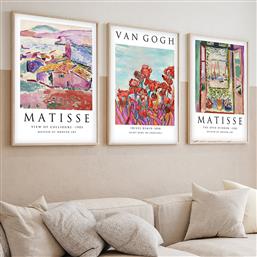 ΣΕΤ ΠΙΝΑΚΕΣ MDF ΜΕ ΚΟΡΝΙΖΑ (3 ΤΕΜΑΧΙΑ) HUHU268 - 50 X 35 693BSE1973 50X35 CM ΑΙΘΡΙΟ