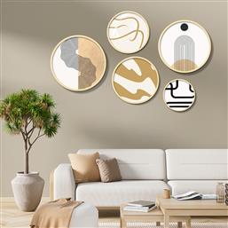 ΣΕΤ ΠΙΝΑΚΕΣ MDF ΜΕ ΚΟΡΝΙΖΑ (5 ΤΕΜΑΧΙΑ) YATS-06 693BSE6106 43,5X43,5 CM ΑΙΘΡΙΟ