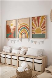 ΣΕΤ ΠΙΝΑΚΕΣ ΜΕ ΚΟΡΝΙΖΑ (3 ΤΕΜΑΧΙΑ) 3DARTSOHOSET8 786DKT1357 33X48 CM ΑΙΘΡΙΟ