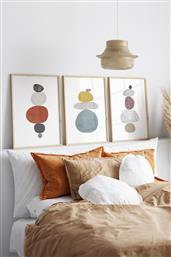 ΣΕΤ ΠΙΝΑΚΕΣ ΜΕ ΚΟΡΝΙΖΑ (3 ΤΕΜΑΧΙΑ) ARTSYCLLCT42 786DKT1429 33X48 CM ΑΙΘΡΙΟ