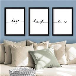 ΣΕΤ ΠΙΝΑΚΕΣ ΜΕ ΚΟΡΝΙΖΑ (3 ΤΕΜΑΧΙΑ) SET-041 364LUL1148 24X29 CM ΑΙΘΡΙΟ