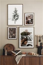 ΣΕΤ ΠΙΝΑΚΕΣ ΜΕ ΚΟΡΝΙΖΑ (4 ΤΕΜΑΧΙΑ) NWYEARMDL1 879DKT1212 33X48 CM ΑΙΘΡΙΟ