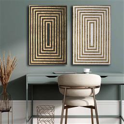 ΣΕΤ ΠΙΝΑΚΕΣ ΣΕ ΚΑΜΒΑ (2 ΤΕΜΑΧΙΑ) 2P4570GSC-012 895FNA1112 45X70 CM ΑΙΘΡΙΟ