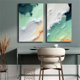 ΣΕΤ ΠΙΝΑΚΕΣ ΣΕ ΚΑΜΒΑ (2 ΤΕΜΑΧΙΑ) 2P4570GSC-017 895FNA1117 45X70 CM ΑΙΘΡΙΟ