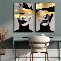 ΣΕΤ ΠΙΝΑΚΕΣ ΣΕ ΚΑΜΒΑ (2 ΤΕΜΑΧΙΑ) 2P4570GSC-019 895FNA1119 45X70 CM ΑΙΘΡΙΟ