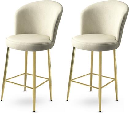 ΣΕΤ ΣΚΑΜΠΟ ΜΠΑΡ (2 ΤΕΜΑΧΙΑ) ALTE - CREAM, GOLD 240CHR1230 46X102X40 CM ΑΙΘΡΙΟ