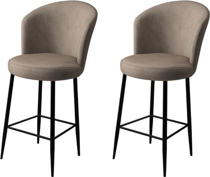 ΣΕΤ ΣΚΑΜΠΟ ΜΠΑΡ (2 ΤΕΜΑΧΙΑ) FORA - CAPPUCCINO, BLACK 240CHR1107 46X107X40 CM ΑΙΘΡΙΟ