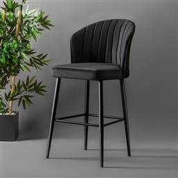 ΣΕΤ ΣΚΑΜΠΟ ΜΠΑΡ (4 ΤΕΜΑΧΙΑ) RUBI - BLACK 107BCK1124 52X97X42 CM ΑΙΘΡΙΟ