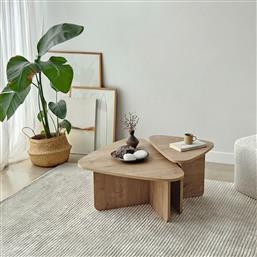 ΣΕΤ ΤΡΑΠΕΖΑΚΙΑ ΣΑΛΟΝΙΟΥ BALLARE SET - SAPPHIRE OAK 552NOS2574 90X35X60 CM ΑΙΘΡΙΟ