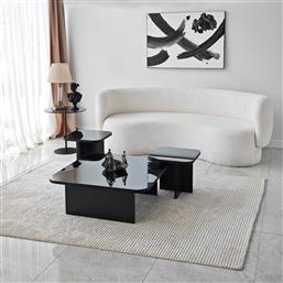 ΣΕΤ ΤΡΑΠΕΖΑΚΙΑ ΣΑΛΟΝΙΟΥ JAZZ - BLACK, FUME 552NOS1479 80X30X80 CM ΑΙΘΡΙΟ