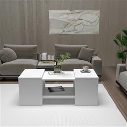 ΣΕΤ ΤΡΑΠΕΖΑΚΙΑ ΣΑΛΟΝΙΟΥ SARTOS - WHITE 550ARN3461 100X37X40 CM ΑΙΘΡΙΟ