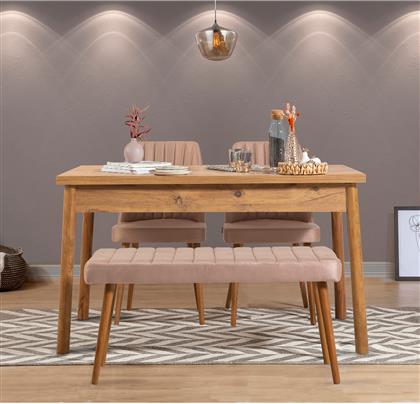 ΣΕΤ ΤΡΑΠΕΖΙ & ΚΑΡΕΚΛΕΣ (4 ΤΕΜΑΧΙΑ) COSTA ATLANTIC STONE 869VEL5217 (120X77X75) ΑΙΘΡΙΟ