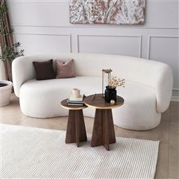 ΣΕΤ ΤΡΑΠΕΖΙ ΣΑΛΟΝΙΟΥ MUSHROOM 2 - GOLD, WALNUT 552NOS2374 (40X50X40) ΑΙΘΡΙΟ